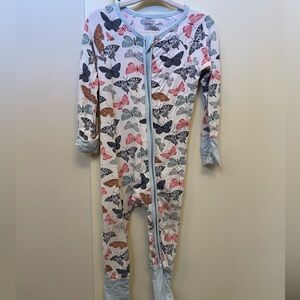 Caden Lane Butterfly Convertible Bamboo Pajamas 6-12 months